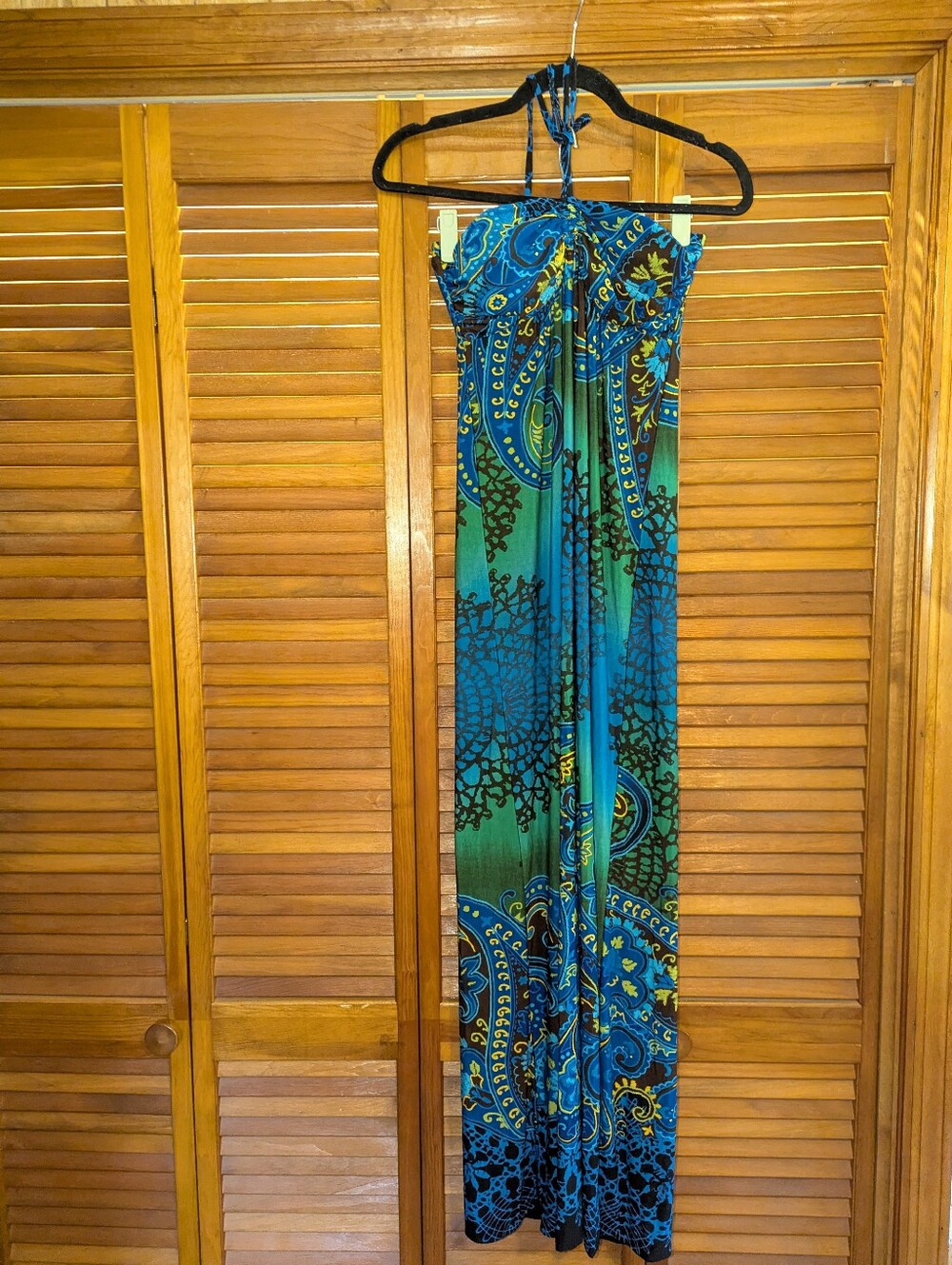 Halter Neck Bohemian Y2K Hippy Maxi Dress